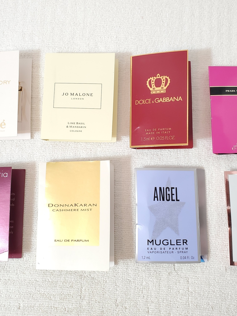 Lot of 8 Designer Fragrance Samples | Chloé, Jo Malone, Dolce & Gabbana, Prada